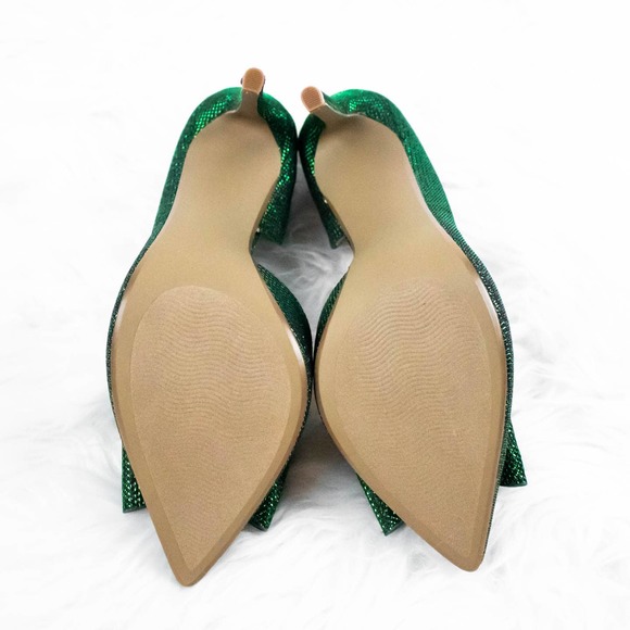 Betsey Johnson Green High Heels, High Heels Stilettos, Bow Heels - Picture 10 of 10